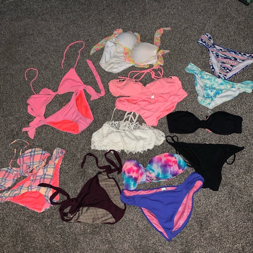 Assortment of vintage PINK and Victoria Secret swim suits